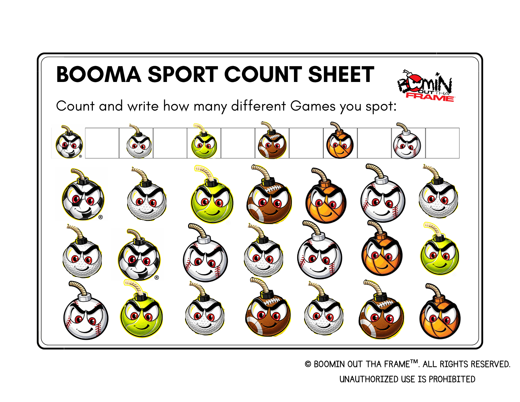 BOOMA ACADEMY EDUCATIONAL WORKSHEETS